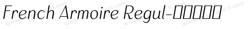 French Armoire Regul字体转换